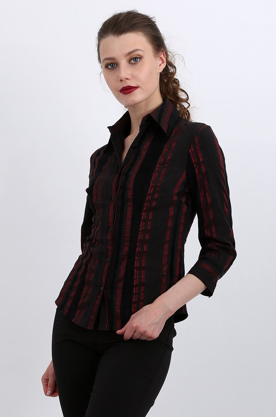 Mackenzie shirt in black stripe